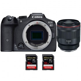 Canon EOS R7 + RF 50mm F1.2 L USM + 2 SanDisk 32GB - Box contents