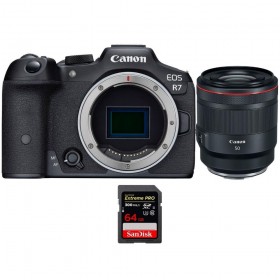 Canon EOS R7 + RF 50mm F1.2 L USM + 1 SanDisk 64GB - Box contents