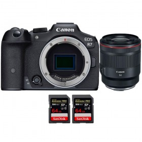 Canon EOS R7 + RF 50mm F1.2 L USM + 2 SanDisk 64GB - Box contents