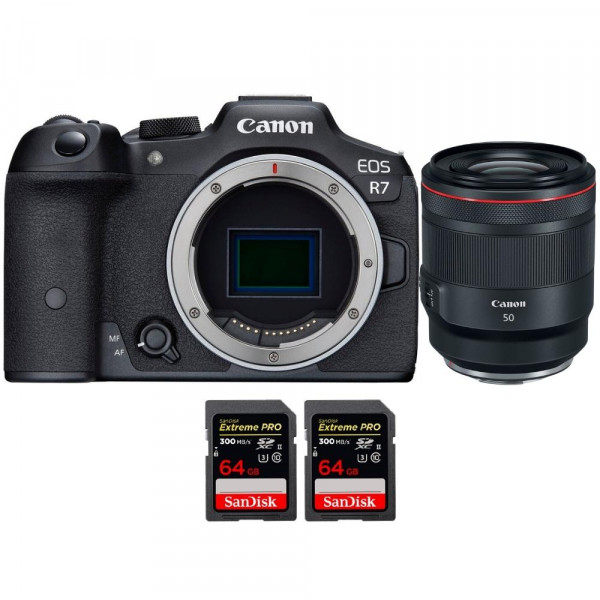 Canon EOS R7 + RF 50mm F1.2 L USM + 2 SanDisk 64GB Extreme PRO UHS-II SDXC 300 MB/s - Appareil Photo Hybride-1