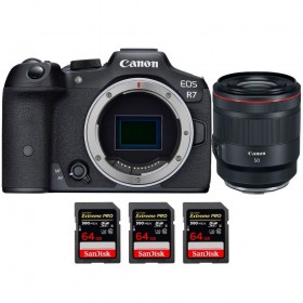 Canon EOS R7 + RF 50mm F1.2 L USM + 3 SanDisk 64GB - Box contents
