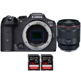 Canon EOS R7 + RF 50mm F1.2 L USM + 2 SanDisk 128G - Box contents