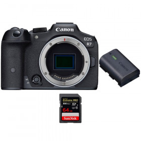 Canon EOS R7 + Canon LP-E6NH + 1 SanDisk 64GB Extreme PRO UHS-II SDXC 300 MB/s - Cámara mirrorless-1