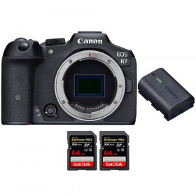 Canon EOS R7 + Canon LP-E6NH + 2 SanDisk 64GB Extreme PRO UHS-II SDXC 300 MB/s - Mirrorless APS-C camera-1