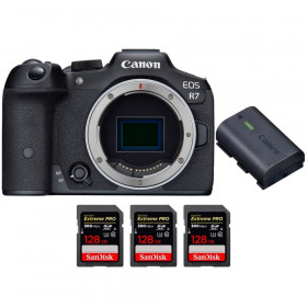Canon EOS R7 + Canon LP-E6NH + 3 SanDisk 128GB Extreme PRO UHS-II SDXC 300 MB/s - Mirrorless APS-C camera-1