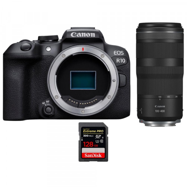 Canon EOS R10 + RF 100-400mm F5.6-8 IS USM + 1 SanDisk 128GB Extreme PRO UHS-II SDXC 300 MB/s - Cámara evil APS-C-1