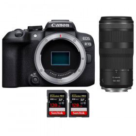 Canon EOS R10 + RF 100-400mm F5.6-8 IS USM + 2 SanDisk 128GB Extreme PRO UHS-II SDXC 300 MB/s - Cámara evil APS-C-1