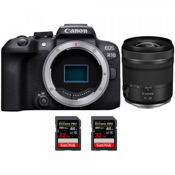 Canon EOS R10 + RF 15-30mm F4.5-6.3 IS STM + 2 SanDisk 32GB Extreme PRO UHS-II SDXC 300 MB/s-1