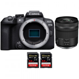 Canon EOS R10 + RF 15-30mm F4.5-6.3 IS STM + 2 SanDisk 64GB Extreme PRO UHS-II SDXC 300 MB/s-1