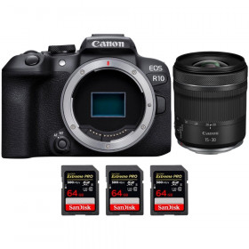Canon EOS R10 + RF 15-30mm F4.5-6.3 IS STM + 3 SanDisk 64GB Extreme PRO UHS-II SDXC 300 MB/s-1