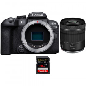Canon EOS R10 + RF 15-30mm F4.5-6.3 IS STM + 1 SanDisk 128GB Extreme PRO UHS-II SDXC 300 MB/s - Cámara evil APS-C-1