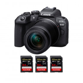 Canon EOS R10 + RF-S 18-150mm F4.5-6.3 IS STM + 3 SanDisk 64GB Extreme PRO UHS-II SDXC 300 MB/s-1