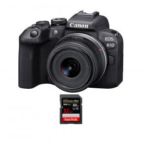 Canon EOS R10 + RF-S 18-45mm F4.5-6.3 IS STM + 1 SanDisk 32GB Extreme PRO UHS-II SDXC 300 MB/s - Cámara evil APS-C-1