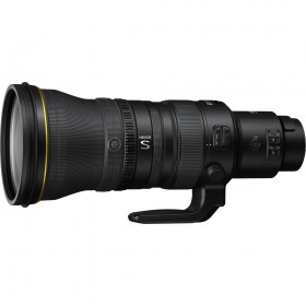 Objectif Nikon Z 400mm F2.8 TC VR S avec monture Z, détail des commandes et pare-soleil