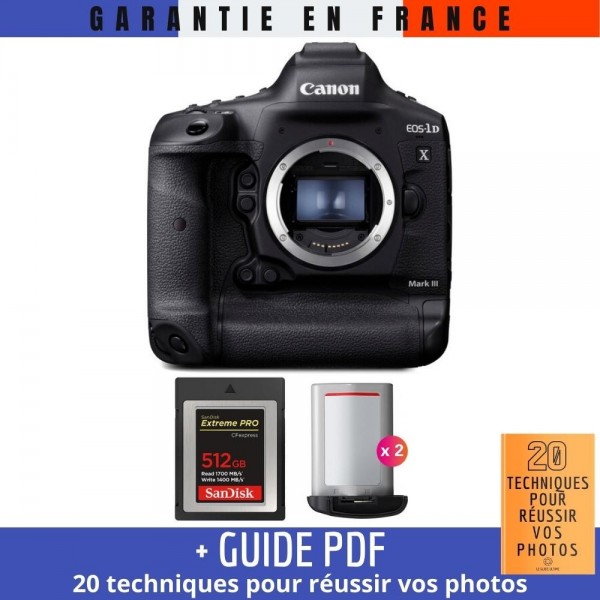 Canon 1DX Mark III + SanDisk 512GB Extreme PRO CFexpress Type B + 2 Canon LP-E19 - Appareil photo Reflex Professionnel-2