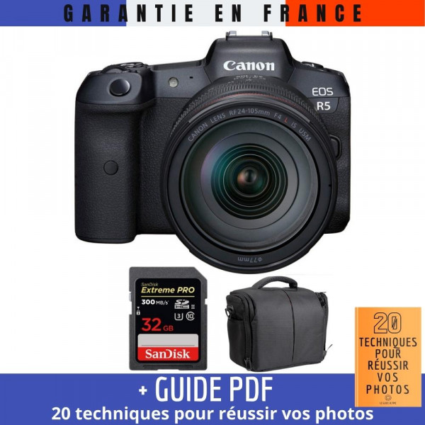 Canon EOS R5 + RF 24-105mm f/4L IS USM + SanDisk 32GB Extreme PRO UHS-II SDXC 300 MB/s + Bolsa - Cámara mirrorless-2