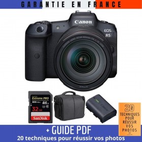 Canon EOS R5 + RF 24-105mm f/4L IS USM + SanDisk 32GB UHS-II SDXC 300 MB/s + Canon LP-E6NH + Bolsa - Contenido de la caja 2