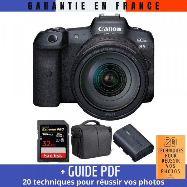 Canon EOS R5 + RF 24-105mm f/4L IS USM + SanDisk 32GB UHS-II SDXC 300 MB/s + Canon LP-E6NH + Bag-2