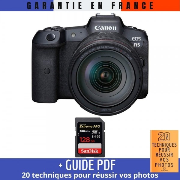 Canon EOS R5 + RF 24-105mm f/4L IS USM + SanDisk 128GB Extreme PRO UHS-II SDXC 300 MB/s - Cámara mirrorless|MCZ DIRECT