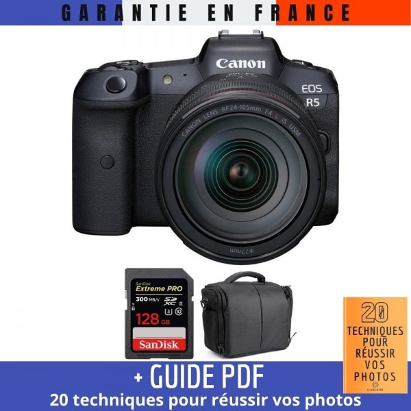 Canon EOS R5 + RF 24-105mm f/4L IS USM + SanDisk 128GB Extreme PRO UHS-II SDXC 300 MB/s + Bag|MCZ DIRECT