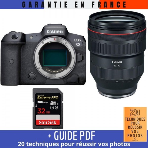 Canon R5 + RF 28-70mm F2L USM + SanDisk 32GB Extreme PRO UHS-II SDXC 300 MB/s - Appareil Photo Professionnel|MCZ DIRECT