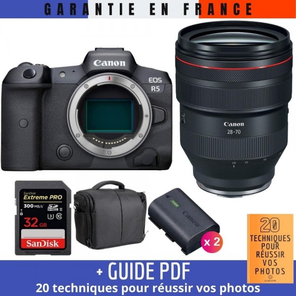 Canon EOS R5 + RF 28-70mm f/2L USM + SanDisk 32GB UHS-II SDXC 300 MB/s + Canon LP-E6NH + Bolsa - Camara mirrorless Canon Canon EOS R5 5.100,00 € MCZ DIRECT