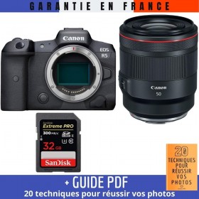 Canon EOS R5 + RF 50mm f/1.2L USM + SanDisk 32GB Extreme PRO UHS-II SDXC 300 MB/s - Contenido de la caja 2