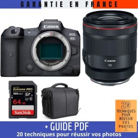 Canon EOS R5 + RF 50mm f/1.2L USM + SanDisk 64GB Extreme PRO UHS-II SDXC 300 MB/s + Bolsa - Contenido de la caja 2