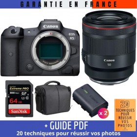 Canon EOS R5 + RF 50mm f/1.2L USM + SanDisk 64GB UHS-II SDXC 300 MB/s + 2 Canon LP-E6NH + Bolsa - Contenido de la caja 2