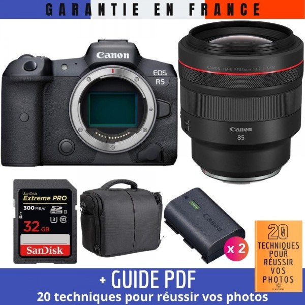 Canon EOS R5 + RF 85mm f/1.2L USM + SanDisk 32GB UHS-II SDXC 300 MB/s + 2 Canon LP-E6NH + Bag-2