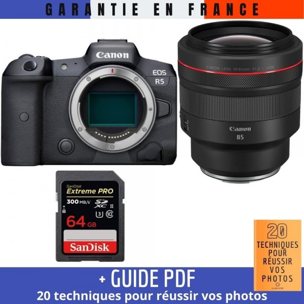Canon EOS R5 + RF 85mm f/1.2L USM + SanDisk 64GB Extreme PRO UHS-II SDXC 300 MB/s - Cámara mirrorless-2
