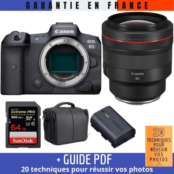 Canon EOS R5 + RF 85mm f/1.2L USM + SanDisk 64GB UHS-II SDXC 300 MB/s + Canon LP-E6NH + Bag-2