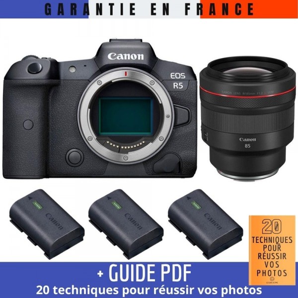 Canon EOS R5 + RF 85mm f/1.2L USM + 3 Canon LP-E6NH Canon Canon EOS R5 €4,694.00 MCZ DIRECT