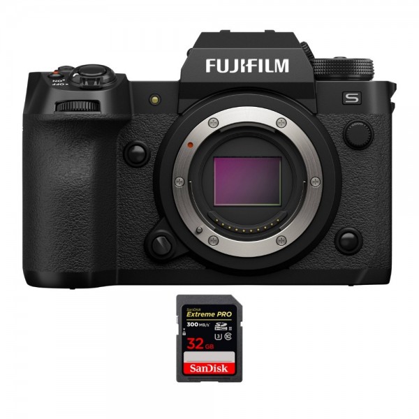 Fujifilm X-H2S + 1 SanDisk 32 GB Extreme PRO UHS-II SDXC 300 MB/s - Dispositivo fotográfico APS-C|MCZ DIRECT