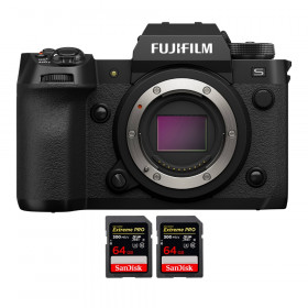 Fujifilm X-H2S + 2 SanDisk 64GB Extreme PRO UHS-II SDXC 300 MB/s - Appareil Photo APS-C-1
