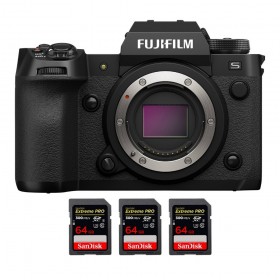 Fujifilm X-H2S + 3 SanDisk 64 GB Extreme PRO UHS-II SDXC 300 MB/s - Dispositivo fotográfico APS-C-1