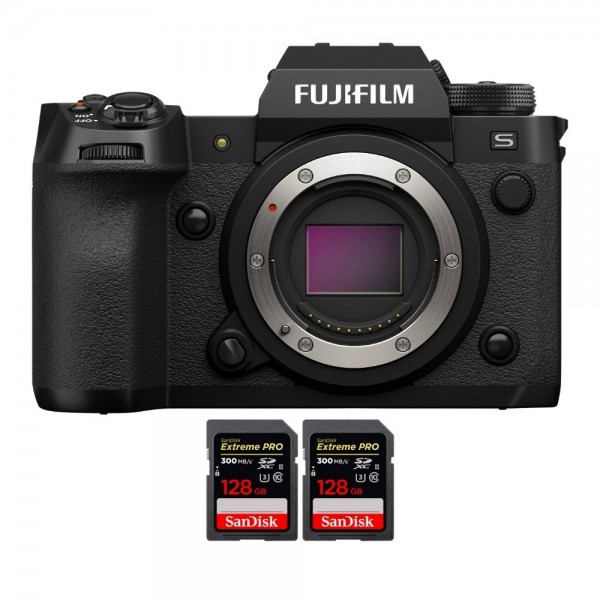Fujifilm X-H2S + 2 SanDisk 128GB Extreme PRO UHS-II SDXC 300 MB/s|MCZ DIRECT