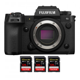 Fujifilm X-H2S + 3 SanDisk 128GB Extreme PRO UHS-II SDXC 300 MB/s - APS-C Mirrorless Camera-1