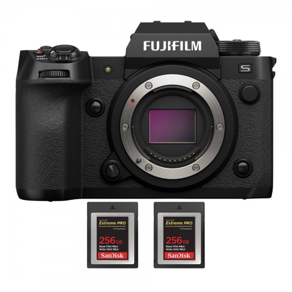 Fujifilm X-H2S + 2 SanDisk 256GB Extreme PRO CFexpress Type B|MCZ DIRECT