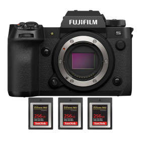 Fujifilm X-H2S + 3 SanDisk 256GB Extreme PRO CFexpress Type B - Cámara APS-C-1