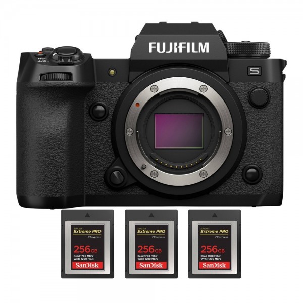 Fujifilm X-H2S + 3 SanDisk 256GB Extreme PRO CFexpress Type B|MCZ DIRECT