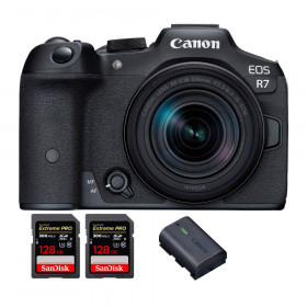 Canon EOS R7 + RF-S 18-150mm STM + 2 SanDisk 128GB Extreme PRO UHS-II SDXC 300 MB/s + 1 Canon LP-E6NH - Appareil Photo Hybride-1