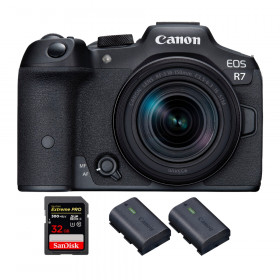 Canon EOS R7 + RF-S 18-150mm STM + 1 SanDisk 32GB Extreme PRO UHS-II SDXC 300 MB/s + 2 Canon LP-E6NH - Mirrorless APS-C camera-1