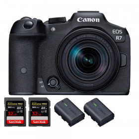 Canon EOS R7 + RF-S 18-150mm STM + 2 SanDisk 32GB Extreme PRO UHS-II SDXC 300 MB/s + 2 Canon LP-E6NH - Mirrorless APS-C camera-1