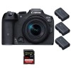 Canon EOS R7 + RF-S 18-150mm STM + 1 SanDisk 64GB Extreme PRO UHS-II SDXC 300 MB/s + 3 Canon LP-E6NH - Appareil Photo Hybride|MCZ DIRECT