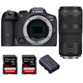 Canon EOS R7 + RF 100-400mm IS + 2 SanDisk 32GB Extreme PRO UHS-II SDXC 300 MB/s + 1 Canon LP-E6NH - Cámara mirrorless-1