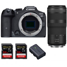 Canon EOS R7 + RF 100-400mm IS + 2 SanDisk 64GB Extreme PRO UHS-II SDXC 300 MB/s + 1 Canon LP-E6NH - Cámara mirrorless-1