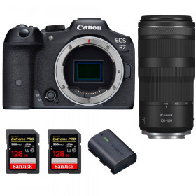 Canon EOS R7 + RF 100-400mm IS + 2 SanDisk 128GB Extreme PRO UHS-II SDXC 300 MB/s + 1 Canon LP-E6NH - Cámara mirrorless-1