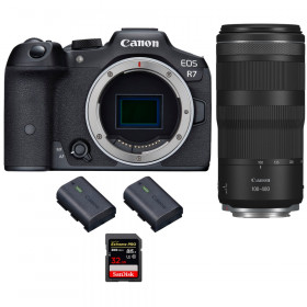 Canon EOS R7 + RF 100-400mm IS + 1 SanDisk 32GB Extreme PRO UHS-II SDXC 300 MB/s + 2 Canon LP-E6NH - Cámara mirrorless-1