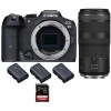 Canon EOS R7 + RF 100-400mm IS + 1 SanDisk 32GB Extreme PRO UHS-II SDXC 300 MB/s + 3 Canon LP-E6NH - Appareil Photo Hybride|MCZ DIRECT
